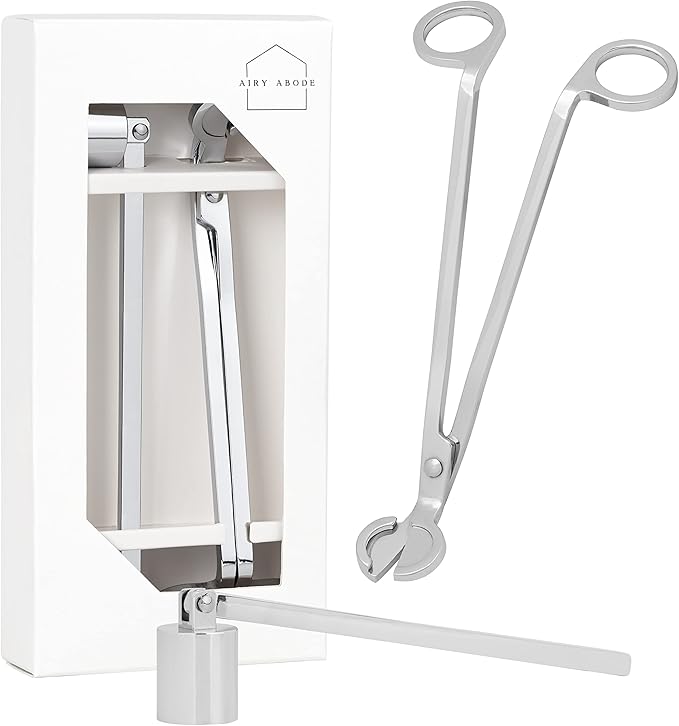 Candle Wick Trimmer and Candle Snuffer Accessory Set – Pick Your Color by Airy+Abode