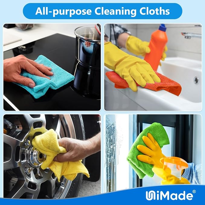 Microfiber Cleaning Cloth, 50PK Reusable Shop Rags Bulk Microfiber Cleaning - Image 6
