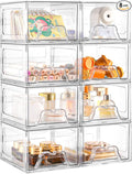 Plastic Drawers Storage, 8 Pack Clear Stackable Storage Drawers, Acrylic by Unknown