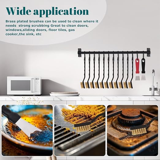 40 Pcs Mini Wire Brush Brass Brush Set, Curved Handle Masonry Brush Wire Brush - Image 5