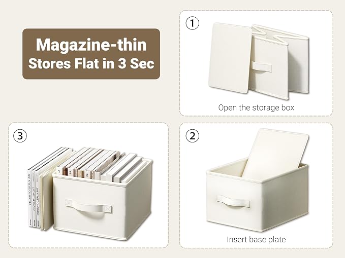 3 Pack Fabric Storage Bins for Shelves | 14¾" L*10¼" W*8¼" H Closet Storage - Image 7