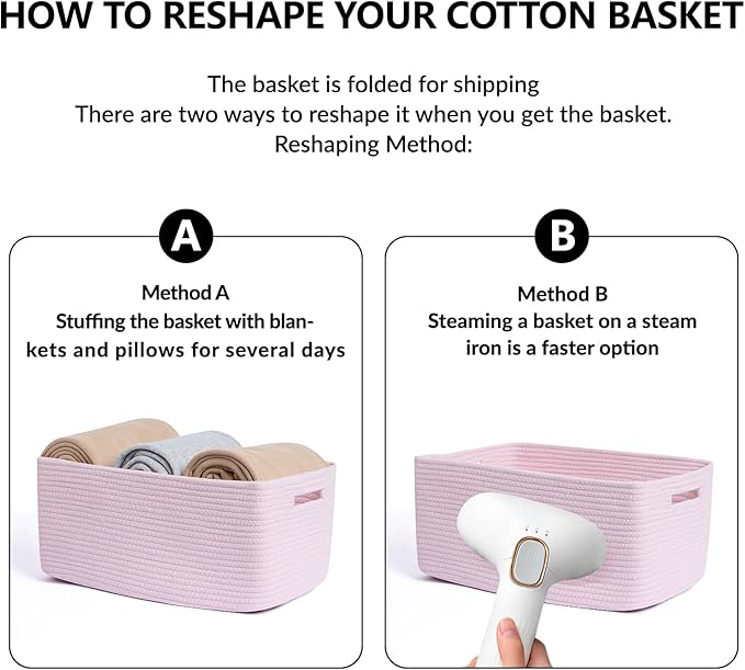 Large Storage Baskets for Shelves, Closet Organizers Bins for Clothes Blanket - Image 7