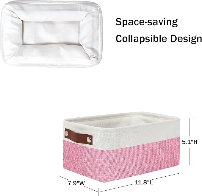 DULLEMELO Small Storage Baskets 6 Pack, Fabric Collapsible Gift Storage Baskets - Image 4