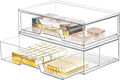 2 Pack Stackable Makeup Organizer, 12.1''L Acrylic Bathroom Organizer and by Stebopum
