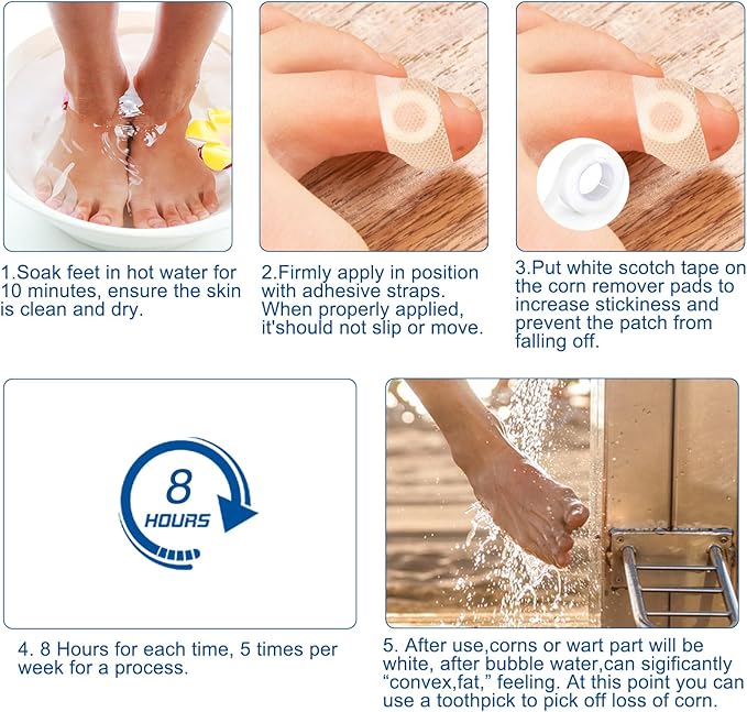 38 Count Corn Removal Pads for Feet and Toe, Corn Plasters Feet Remover for - Image 7