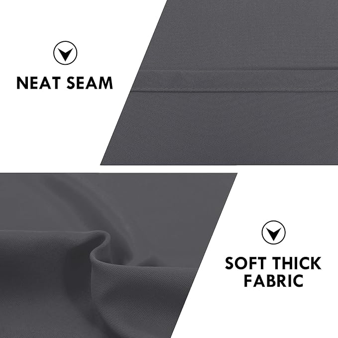 DWCN Blackout Curtains for Bedroom 72 Inch Length 2 Panels Set, Solid Thermal - Image 5