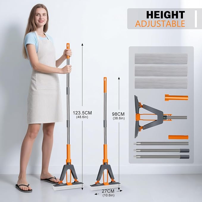 Sponge Mop, Masthome PVA Squeeze Mop - Image 8