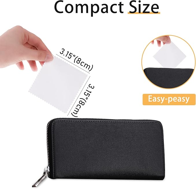 CATIFLIN 100pcs Jewelry Cleaning Cloth, Small Jewelry Polishing Cloth - Image 3