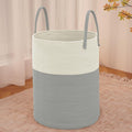 Large Woven Laundry Basket Hamper, 60L Cotton Rope Storage Bin by JMvicyroam