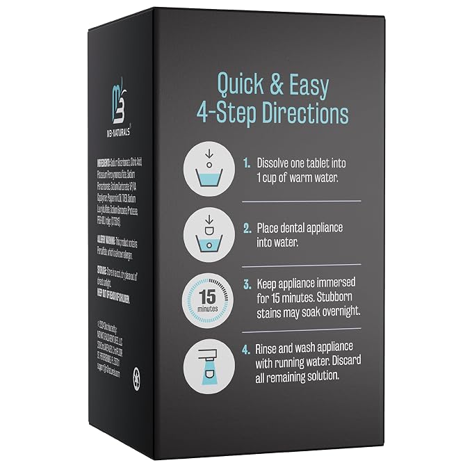 Coffee and Tea Retainer Cleaner Tablets, Removes Odors, and Plaque, 4-Month - Image 2