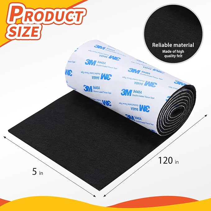Felt Furniture Pads, Heavy Duty Felts Strip Roll - Image 2