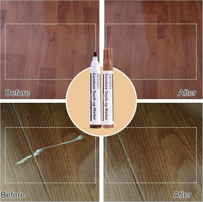 SEISSO Wood Furniture Repair Kit, Wood Filler and Touch Up Markers, - Image 6