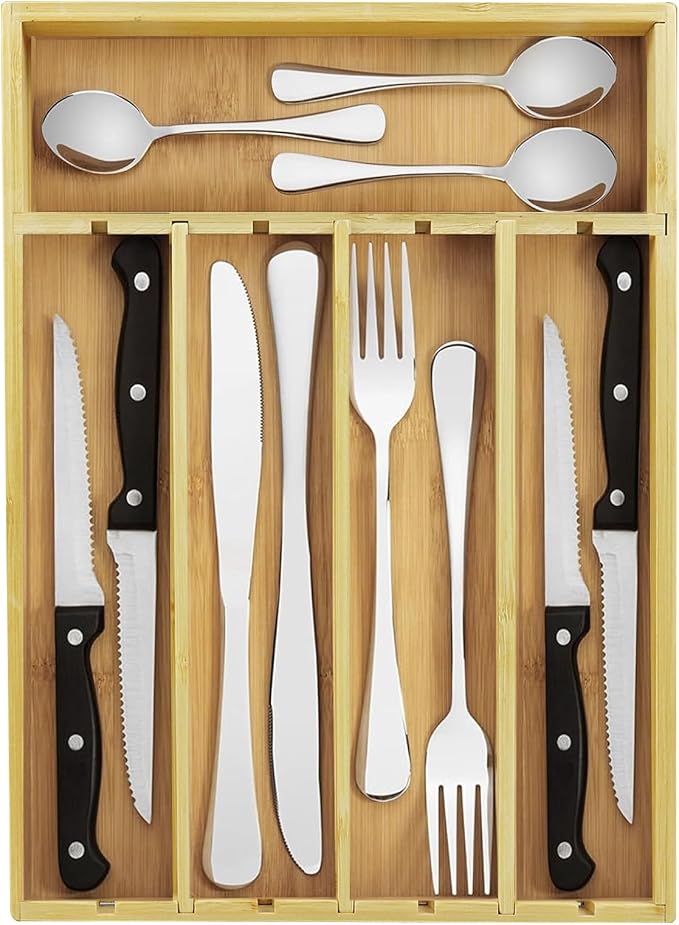 Kitchen Bamboo Drawer Organizer by cutesun