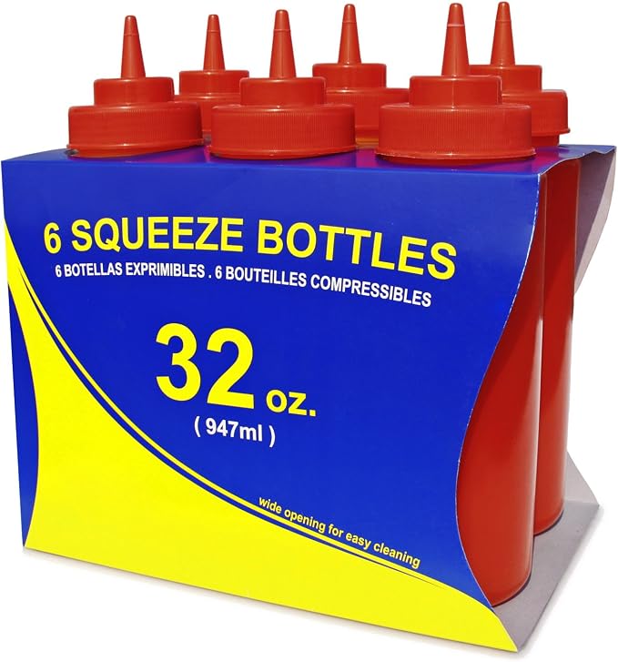 New Star Foodservice 533746 Squeeze Bottles, Wide Mouth, 32 oz - Image 4