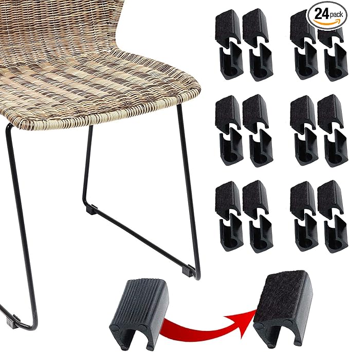 Rectangle U Shaped Chair Leg Tips Caps by Conprasim