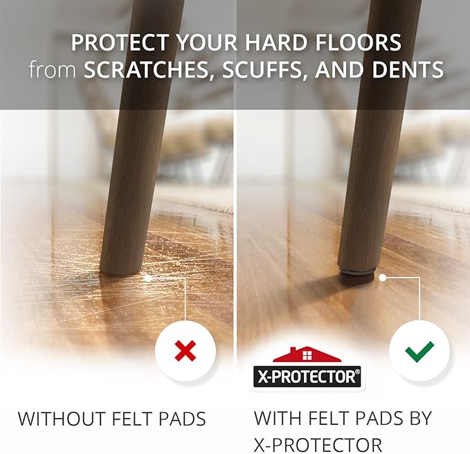 Screw-On Felt Furniture Pads X-Protector 24 PCS - Image 3