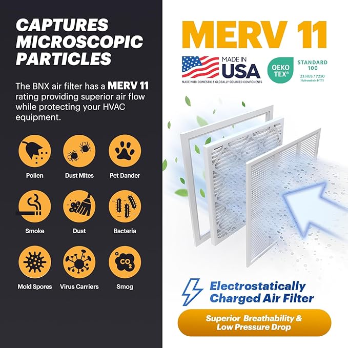 BNX TruFilter 20x25x2 Air Filter MERV 11 - Image 3