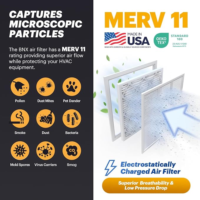 BNX TruFilter 16x25x5 MERV 11 Air Filter - Image 3