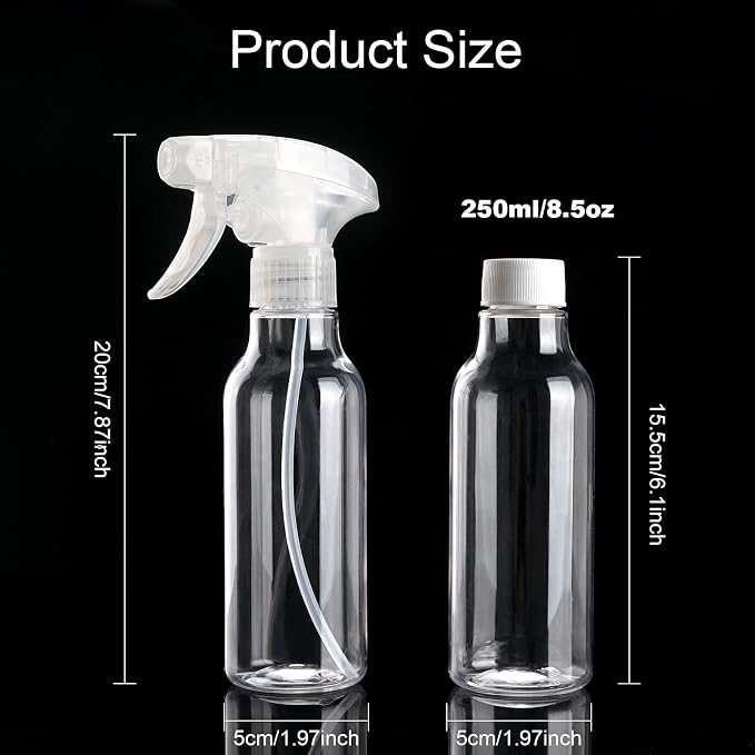 Cosywell Plastic Spray Bottles 8.8oz/260ml 4 Pack Empty Spray Bottle - Image 2