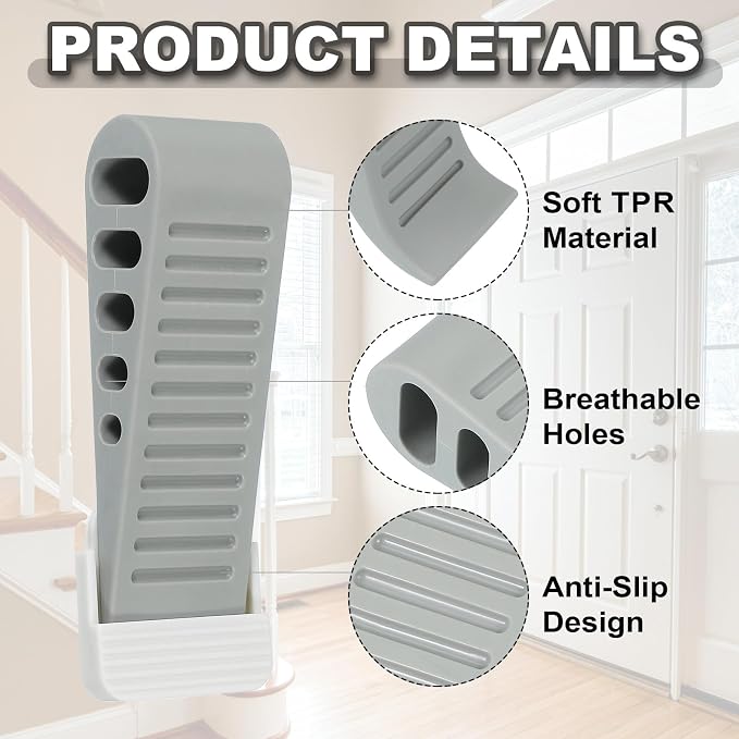 PATIKIL Rubber Door Stoppers for Bottom of Door, Door Wedge Stopper - Image 3