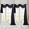 Chyhomenyc Extra Long Black Sheer Curtains 144 inch 2 Panels, Translucent by Chyhomenyc