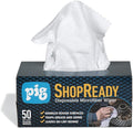 PIG ShopReady Microfiber Wipers| Durable Low-Lint Microfiber Rags | 50 per box by NewPig
