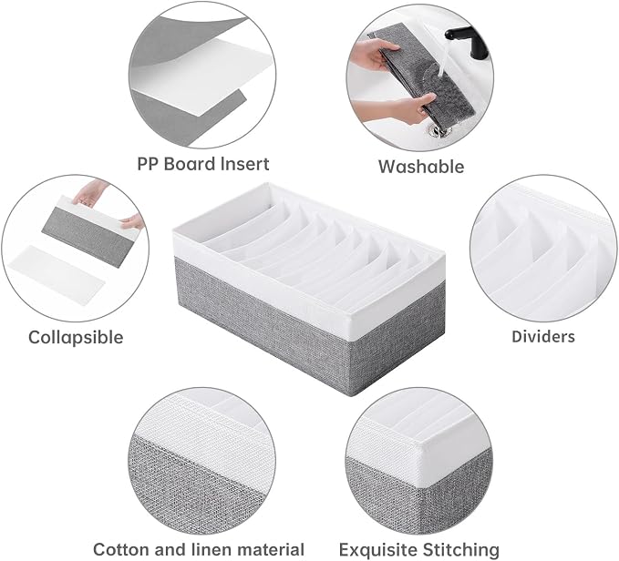 4 Packs T-shirt Drawer Organizers - Image 5