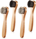 4 Pcs Horsehair Shine Shoes Brush Kit Polish Dauber Applicators Cleaning by ZJoey