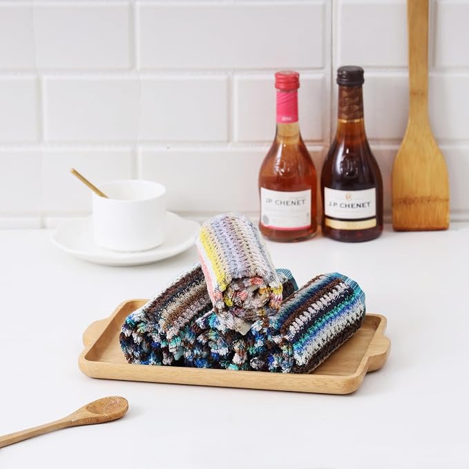 Oeleky Kitchen Dishcloths for Washing Dishes, Ultra Absorbent Dish Rags - Image 8