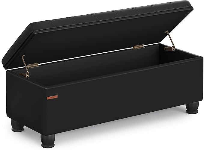 SONGMICS Storage Ottoman, Storage Bench, Tufted Entryway Bedroom Bench - Image 8