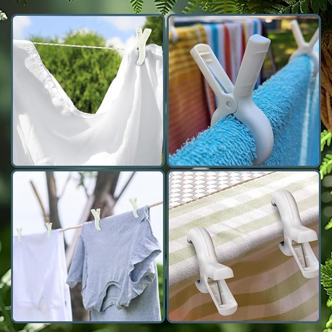 3.7 Inch Towel Clips for Beach Chairs 6 Pack, Beach Towel Clips Great Hold - Image 8
