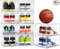 Mitees 10 Pack XX Large Thicken Sturdy Hard Plastic Clear Stackable Shoe by Mitees