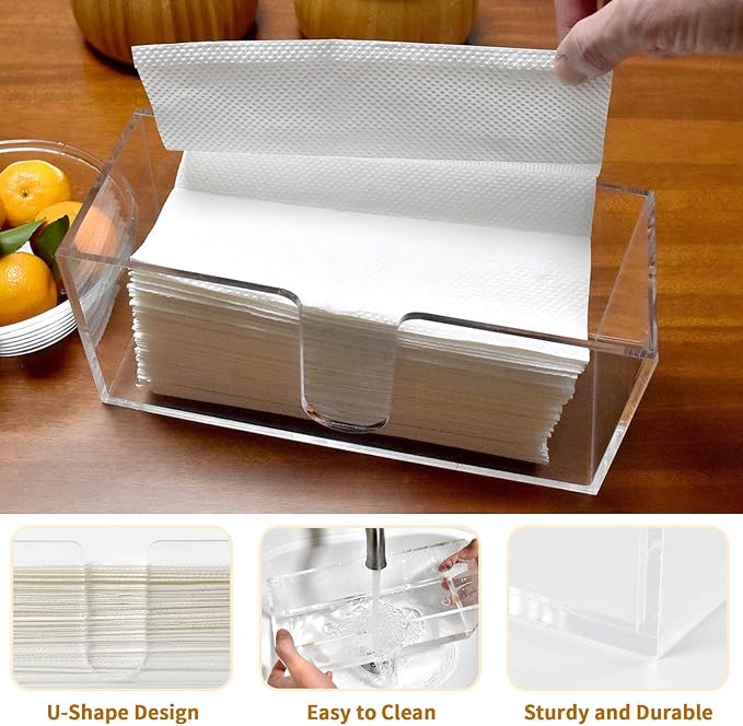 2Pack Acrylic Countertop Paper Towel Holder, Paper Towel Dispenser - Image 3