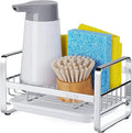 HULISEN Kitchen Sink Sponge Holder, 304 Stainless Steel Kitchen Soap Dispenser by HULISEN