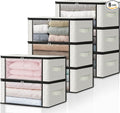 HomeHacks Storage 8-Pack Clothes Organizer Storage Bags Foldable Storage Box by HomeHacks