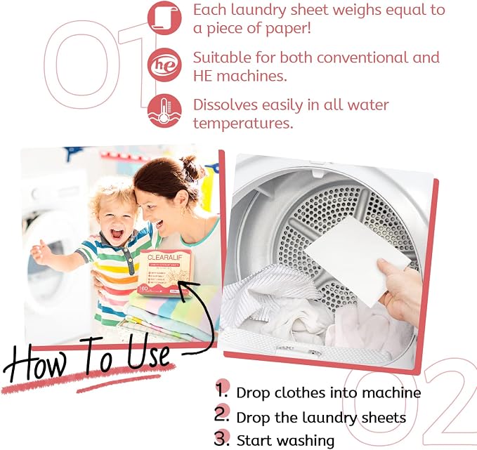 CLEARALIF Laundry Detergent Sheets Up to 160 Loads, Magnolia - Image 6