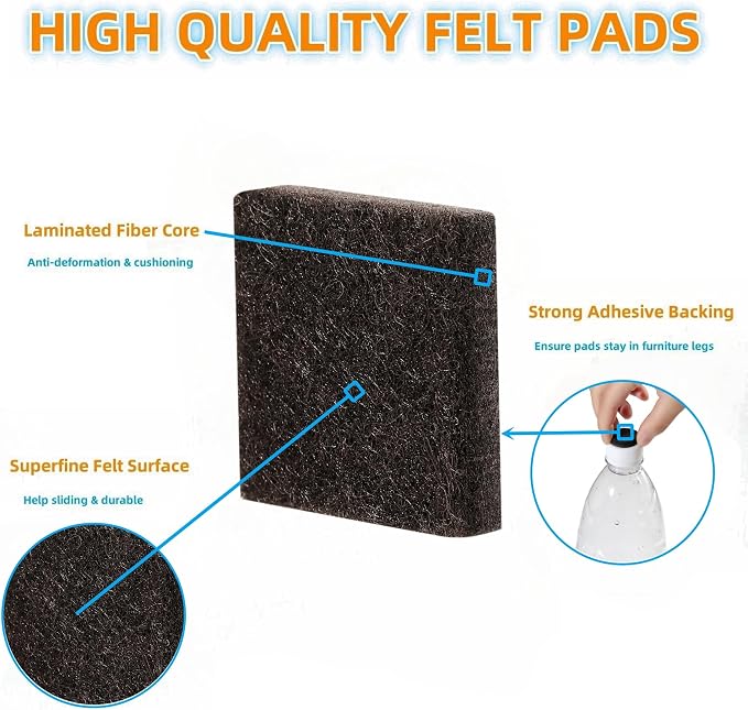 Furnigear Felt Furniture Pads for Hardwood Floors - Image 6