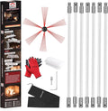 23 Feet Chimney Sweep Kit, Chimney Cleaning Kit by cleancraft