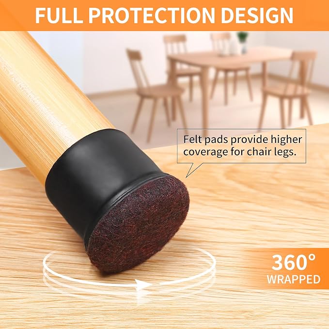 Ezprotekt 24 Pcs Round Silicone Chair Leg Floor Protectors - Image 4