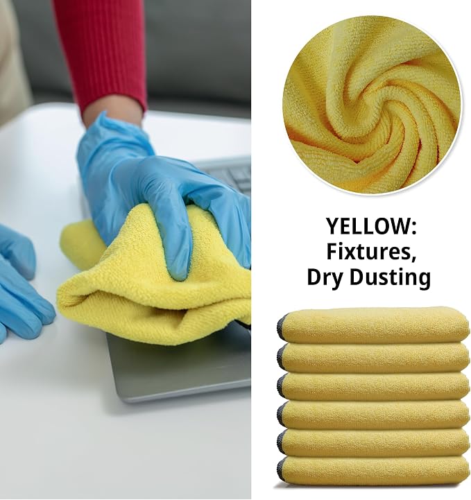 EvaClean Premium Microfiber Cleaning Cloth 16"x16" - Image 6