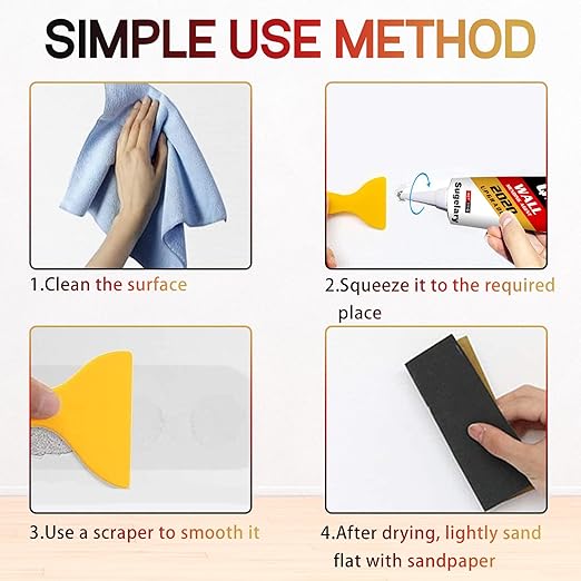 Drywall Patch Repair Kit with Scraper, Wall Spackle Repair Paste, Wall Mending - Image 4