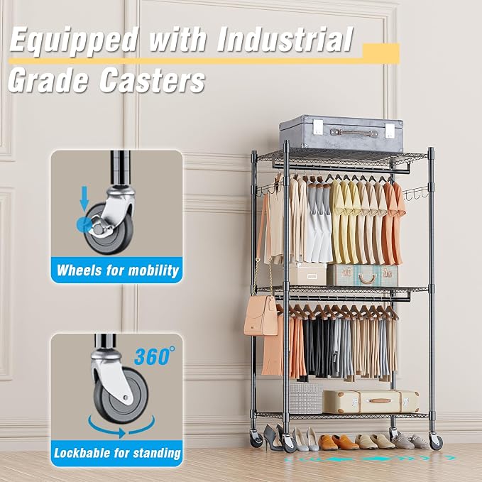 Homdox Heavy Duty Clothing Rack - Image 4