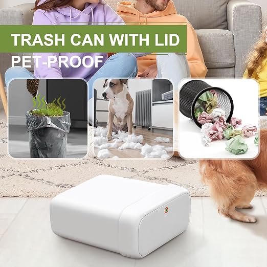 funest Trash Can with Lid, 3 Gallons/10.3 Qt Garbage Can with Press Top - Image 4