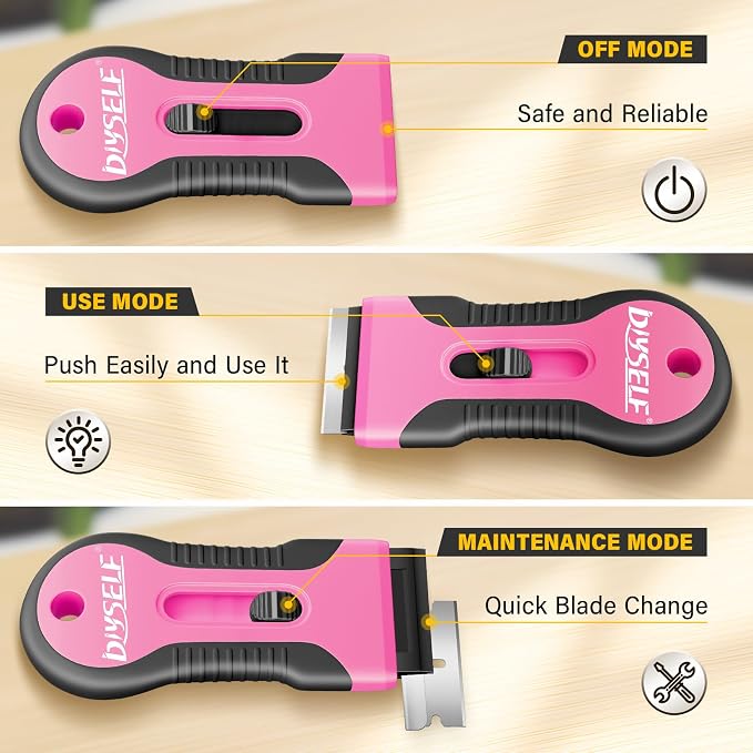 DIYSELF 2 Pack Razor Blade Scraper, Enhanced Razor Scraper, Razor Blade Scraper - Image 4