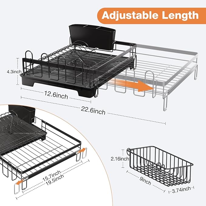 Dish Drying Rack, Extendable Dish Rack, Drying Rack - Image 5