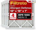 Filtrete 18x18x1 AC Furnace Air Filter, MERV 11, MPR 1000, Micro Allergen by Filtrete