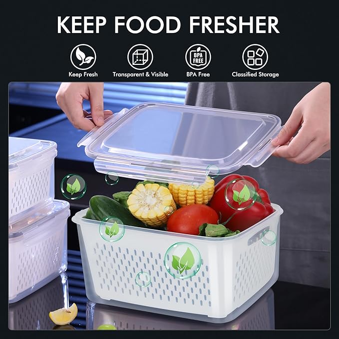 HOTEC 5-Pack Large Fruit Storage Container - Image 3