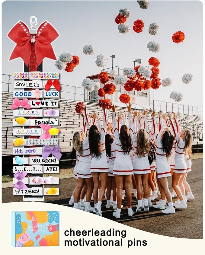 Cheer Pins for Backpack Cheer Stuff Kit 70 White Colored Clothes Pins - Image 5