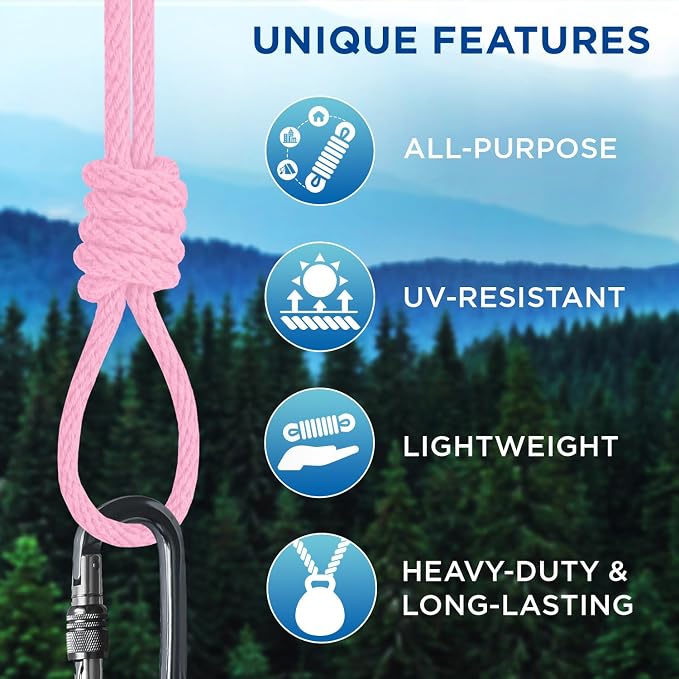 TECEUM Cotton Rope 3/16” – 50 FT – Strong All-Purpose Braided Rope – Natural - Image 4