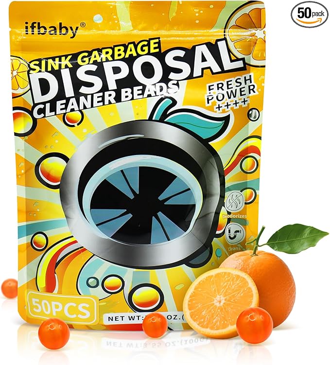 50 Count Garbage Disposal Cleaner and Deodorizer – Sink Odor Eliminator by ifbaby